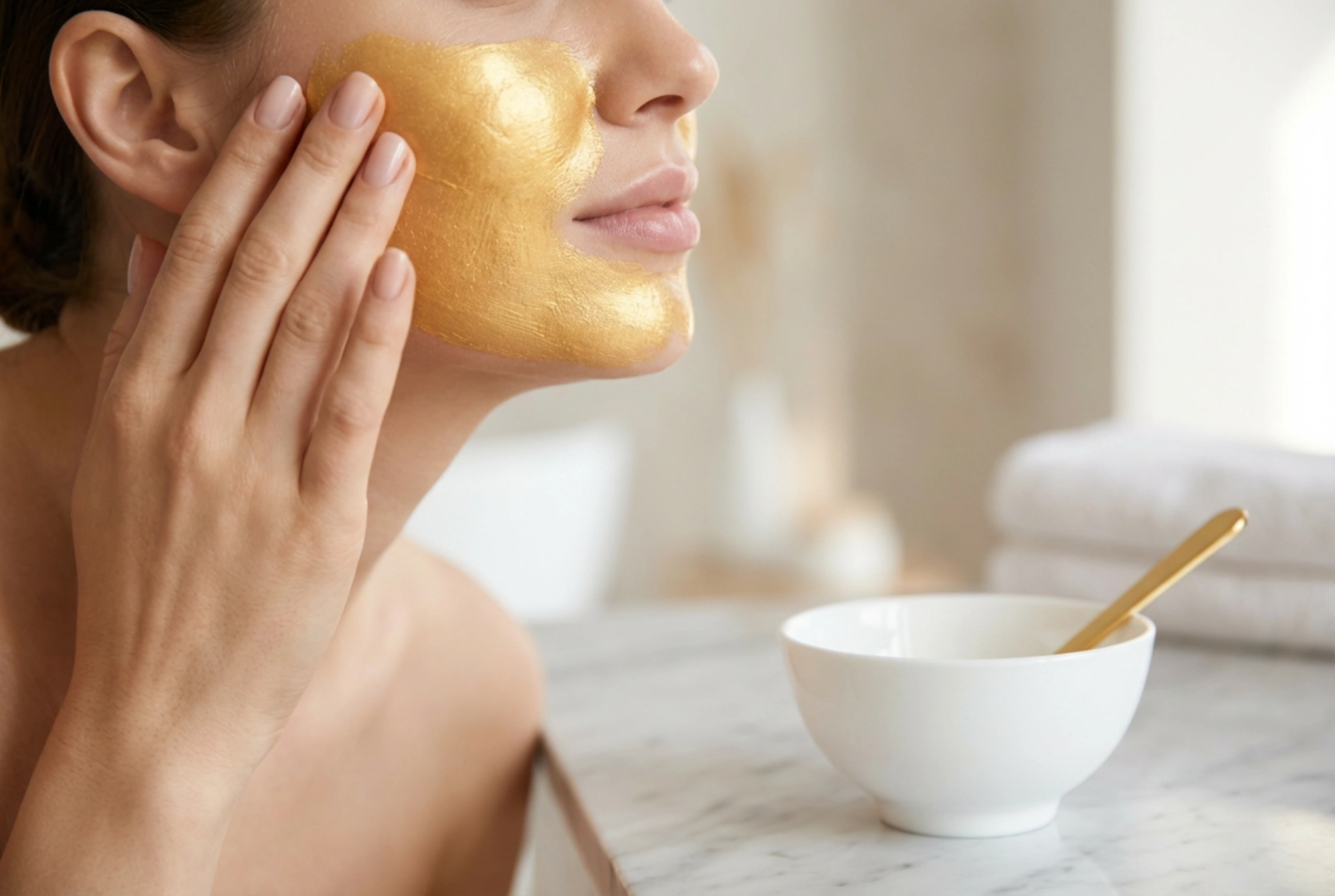Mascarilla facial dorada: cómo conseguir un efecto glow sin rayas ni irritación