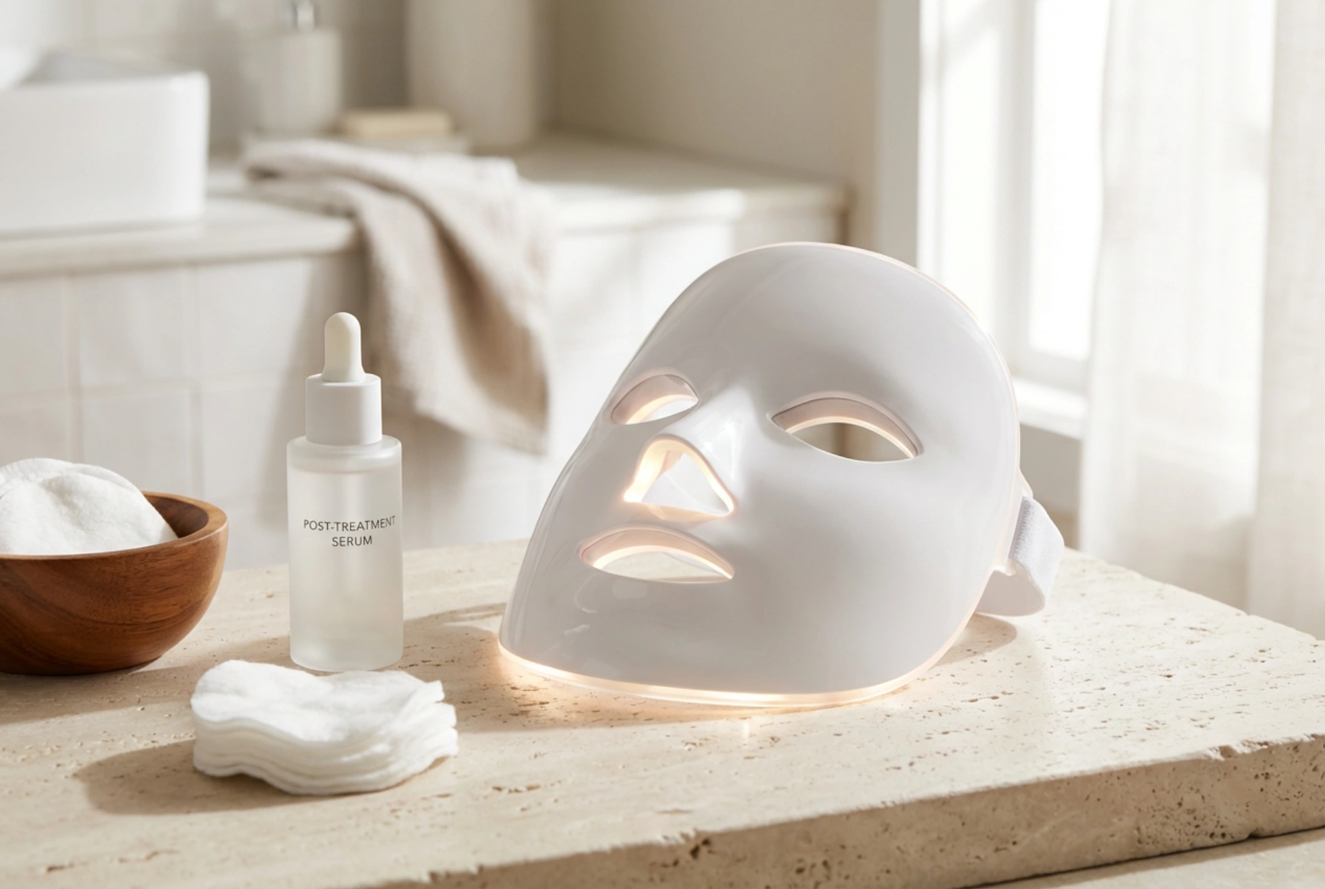 Máscara LED facial: configuración de tiempo y cuidado posterior
