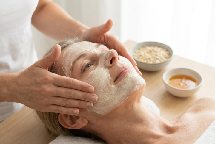 Mascarillas faciales caseras para después de los 60: fórmulas suaves y método de aplicación