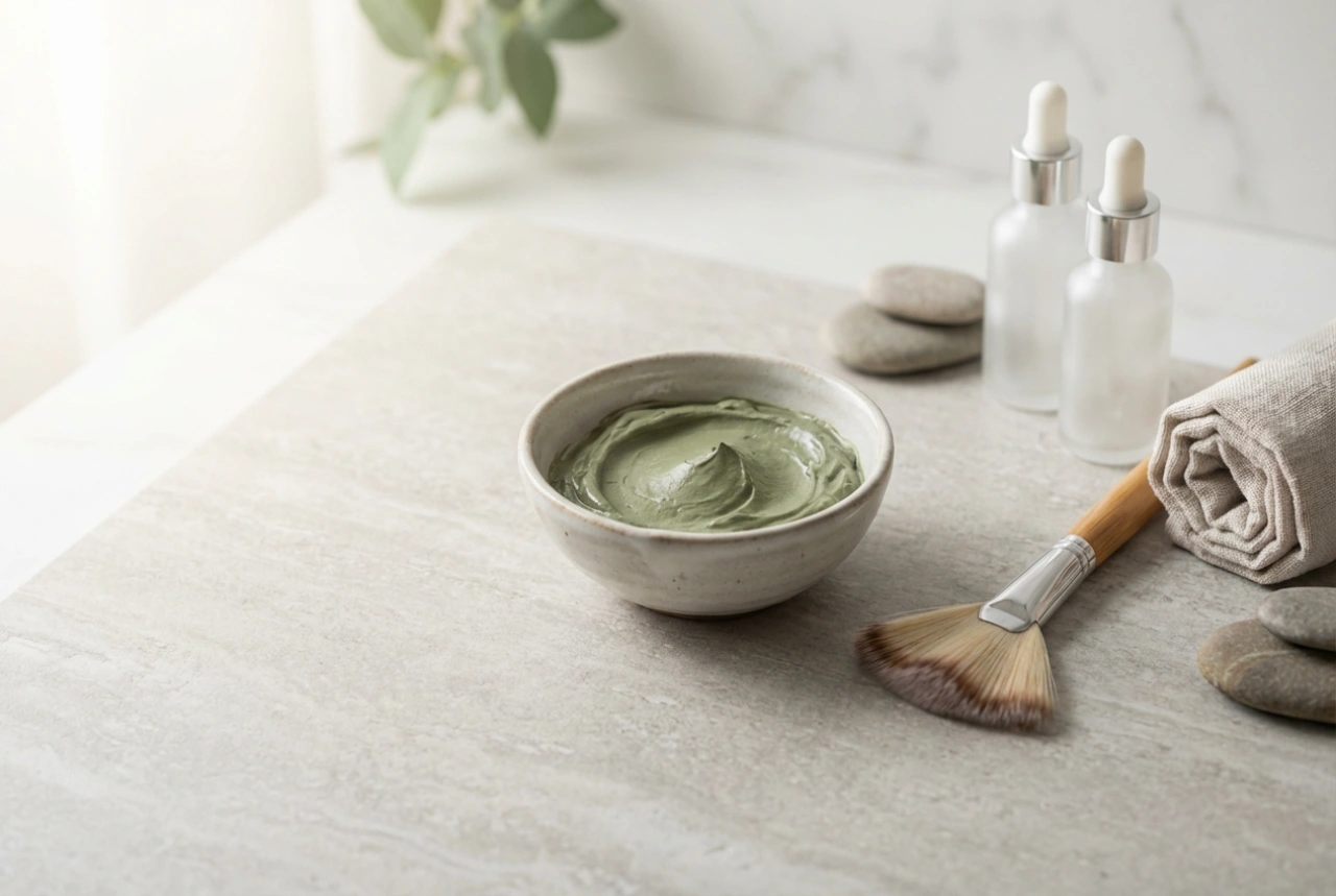 Mascarilla de arcilla verde: preparación de la piel y aplicación