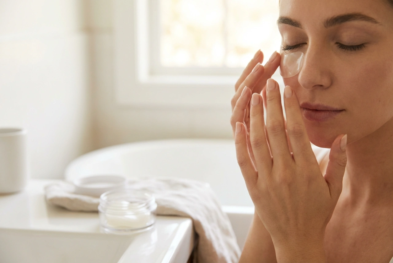 Mascarilla para el contorno de ojos: enfriamiento, aplicación de parches y tiempo de actuación