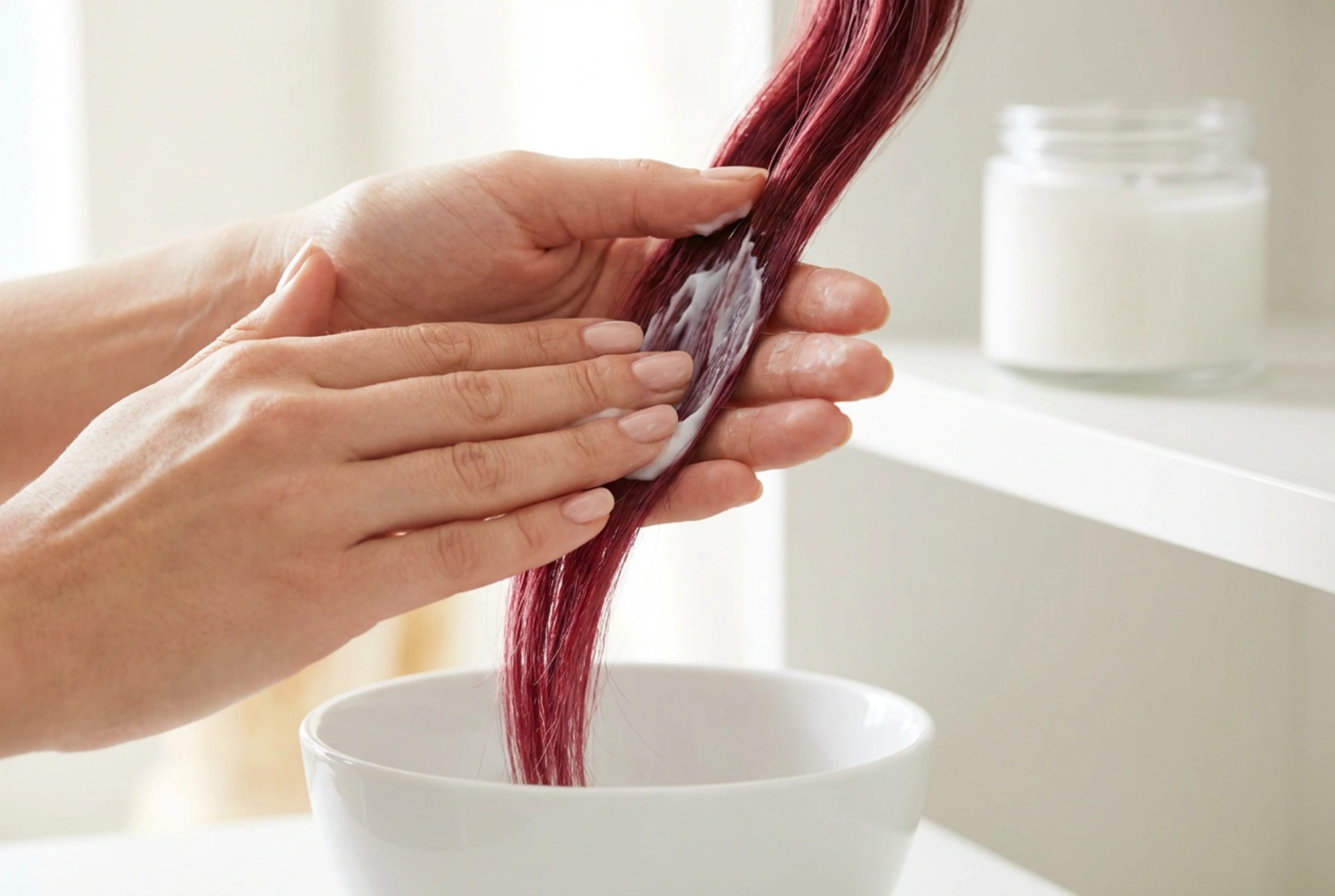 Mascarilla para cabello teñido: protección del color, aplicación y frecuencia