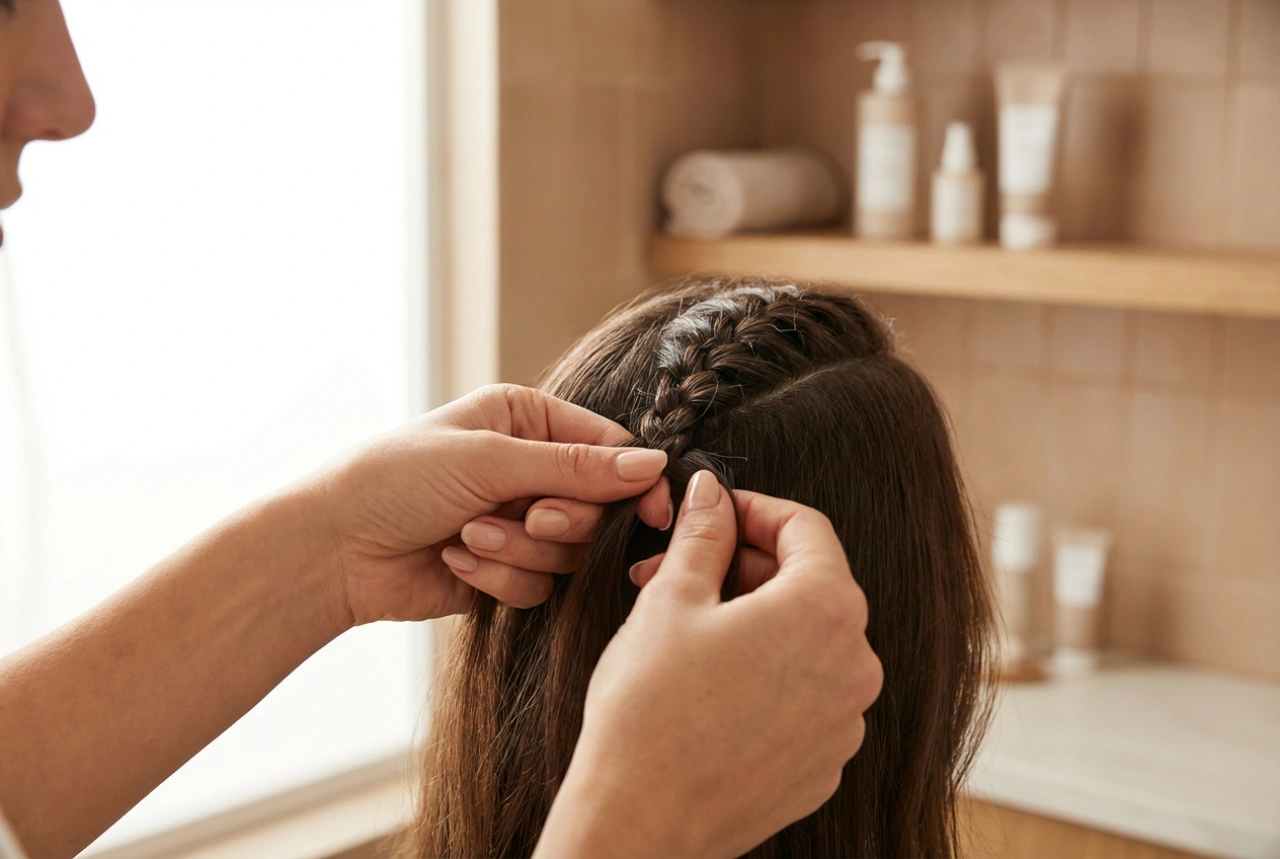 Trenzas pequeñas, gran impacto: peinado con minitrenzas paso a paso