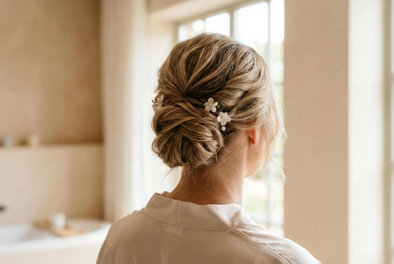 Peinados recogidos desenfadados para bodas: preparación, sujeción y acabado