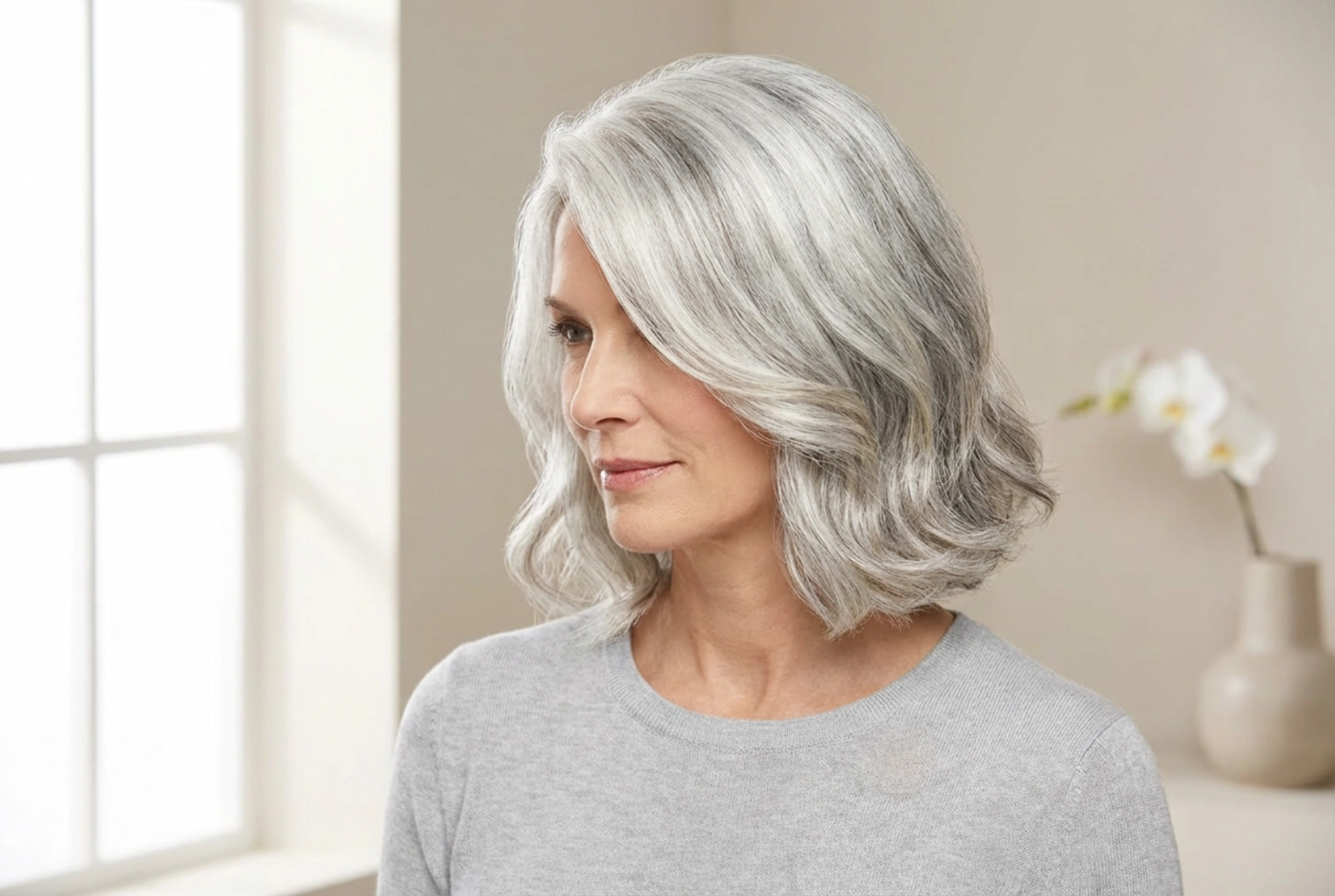 Peinados para cabello canoso: brillo, textura y cortes que realzan el color