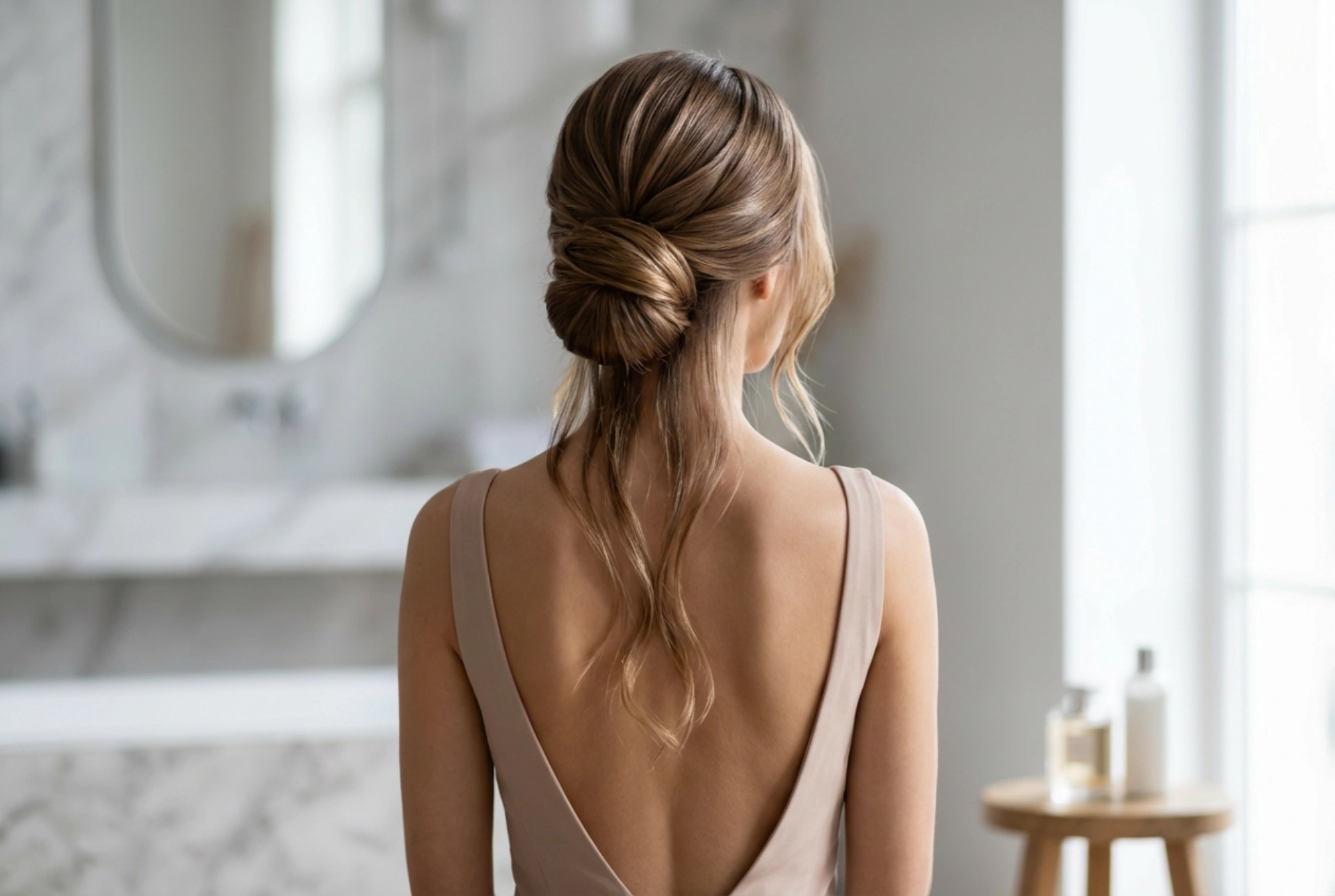 Cómo elegir el peinado para un vestido con espalda descubierta: moños, ondas y durabilidad