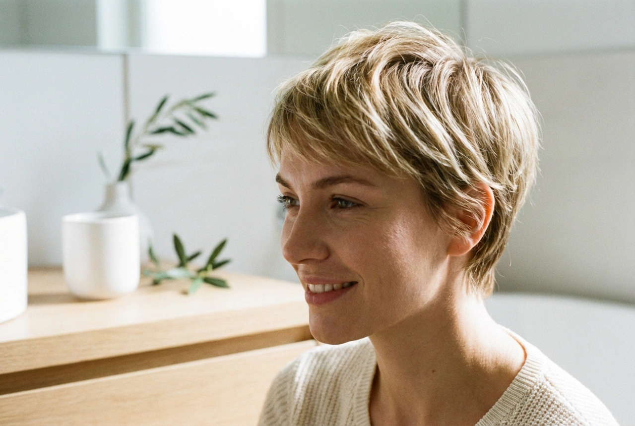 Cabello corto de mujer: peinado para el día a día y fijación duradera