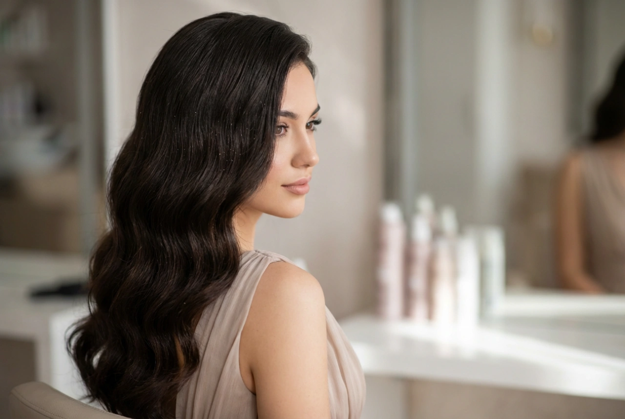 Peinados de fiesta para pelo largo: ondas de Hollywood y recogidos