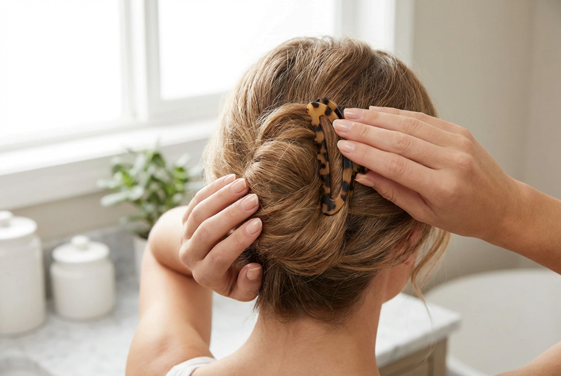 Peinados rápidos con accesorios: un recogido elegante con pinza de pelo en 3 pasos