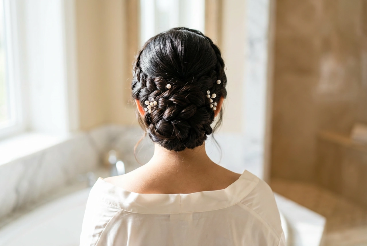 Para la fiesta: peinado con trenza para una boda, elegancia y durabilidad