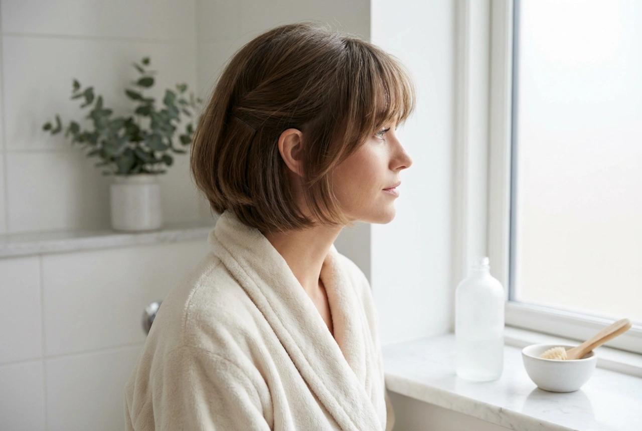 Elegancia y volumen: el peinado con flequillo detrás de la oreja