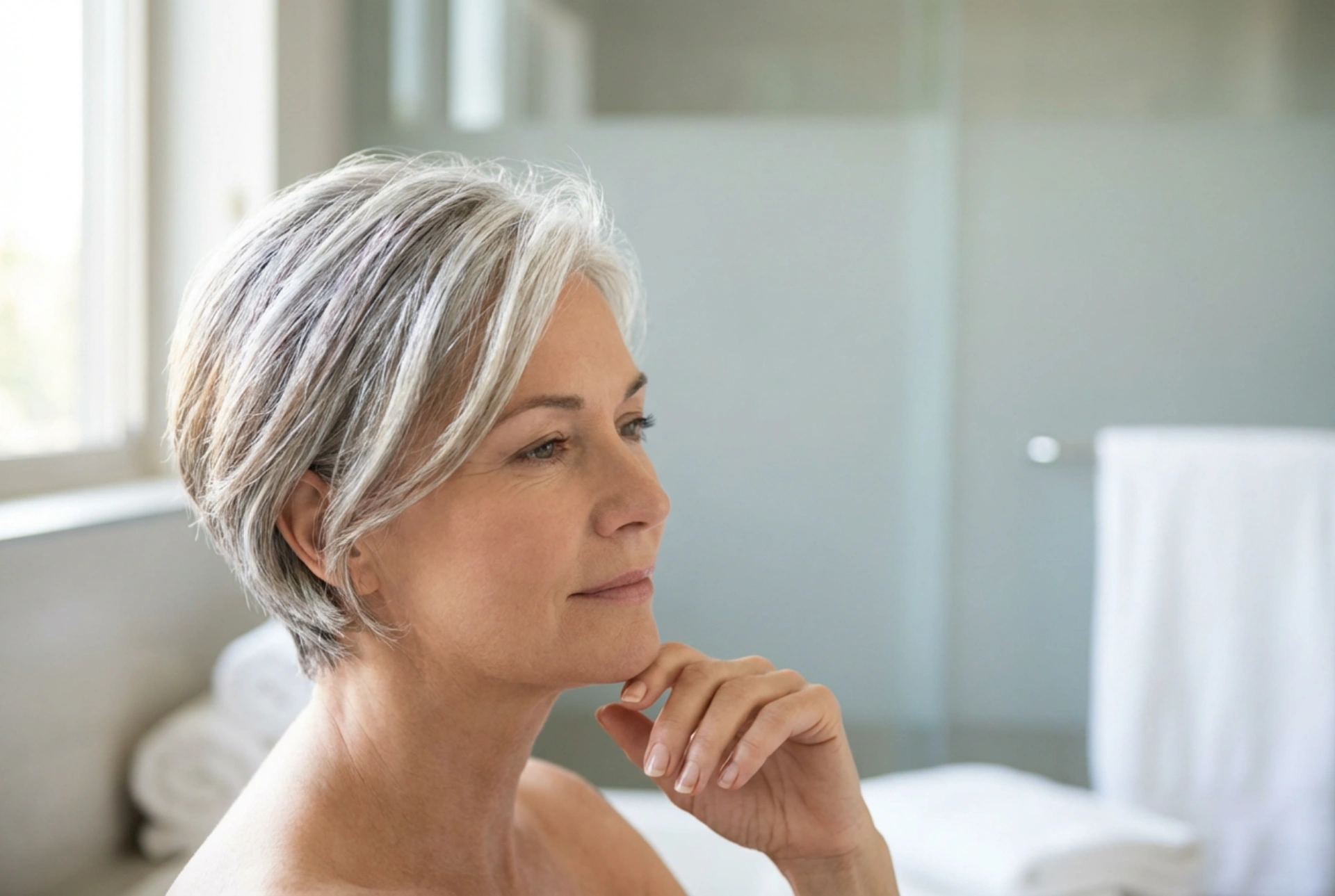Peinados para señoras mayores: cabello corto con volumen y textura