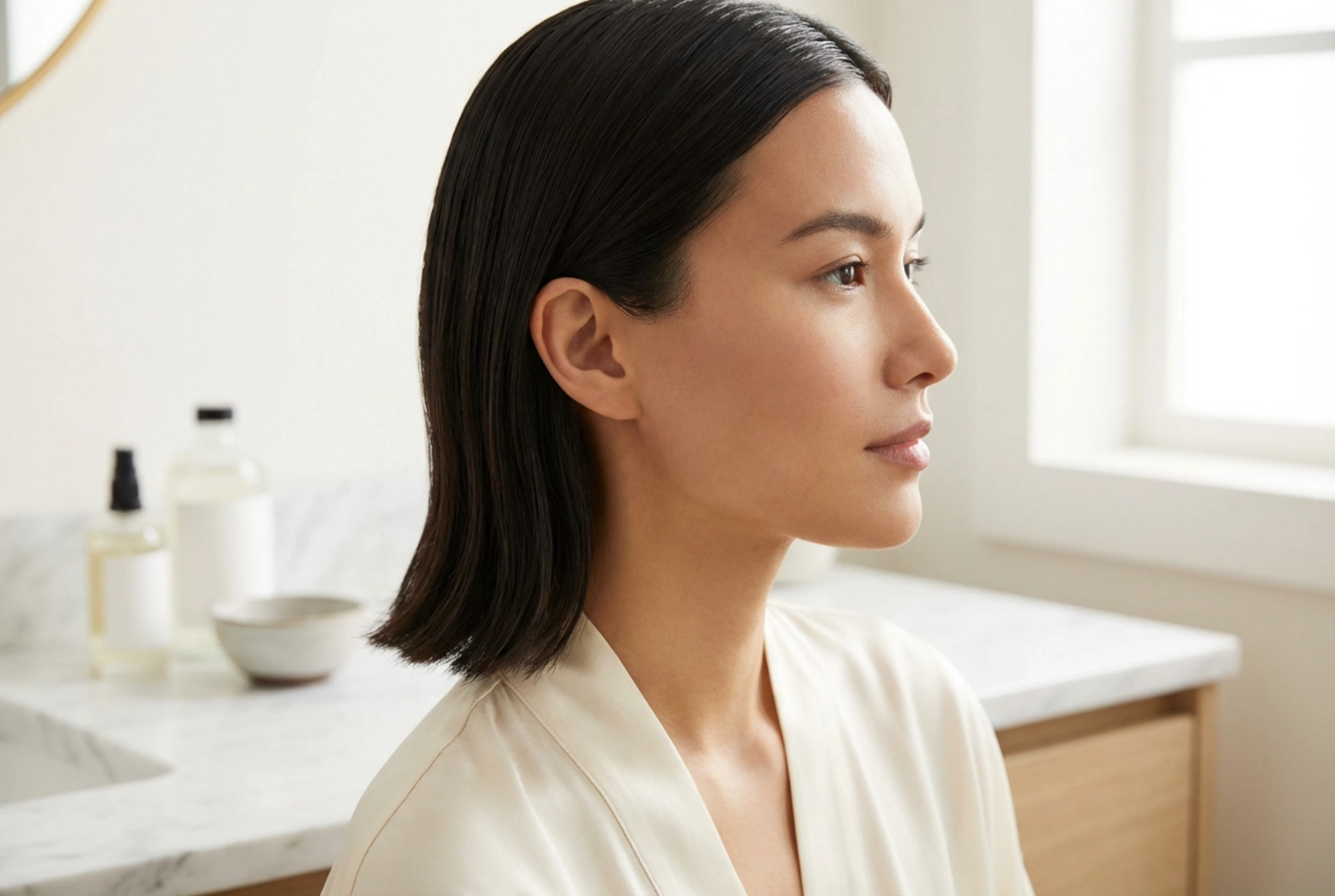 Minimalismo y orden: peinados detrás de la oreja con fijación duradera