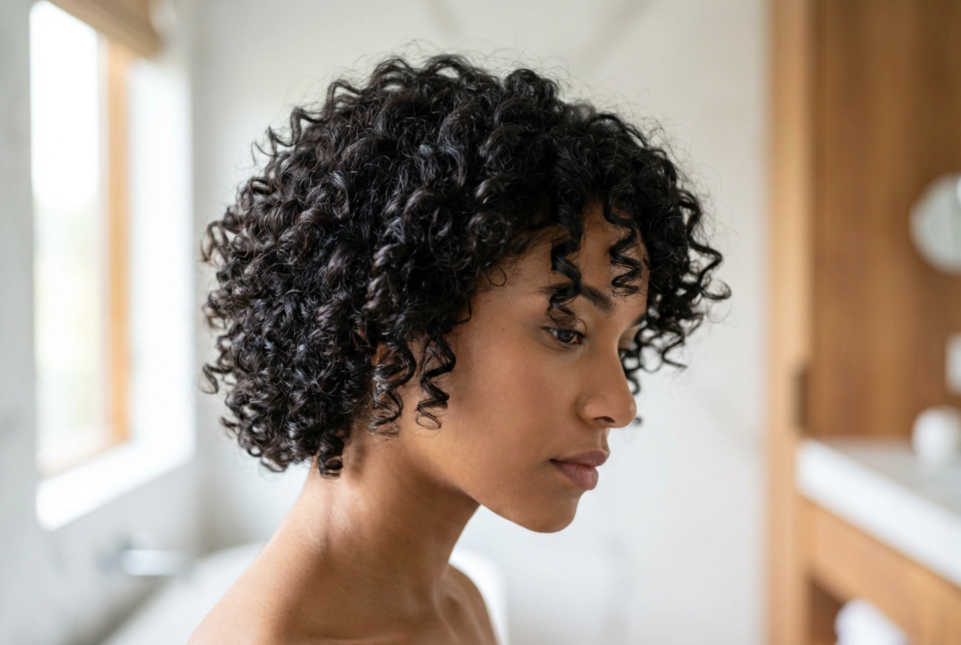 Cortes de pelo corto: rizos definidos, sin encrespamiento y con fijación