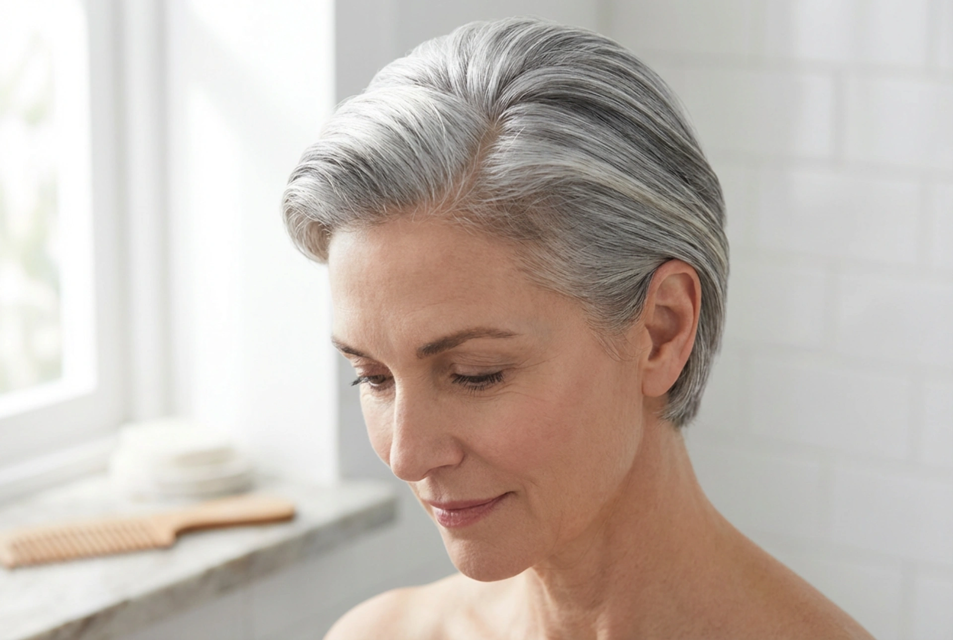 Cabello canoso corto: cómo potenciar el brillo y peinarlo con estilo