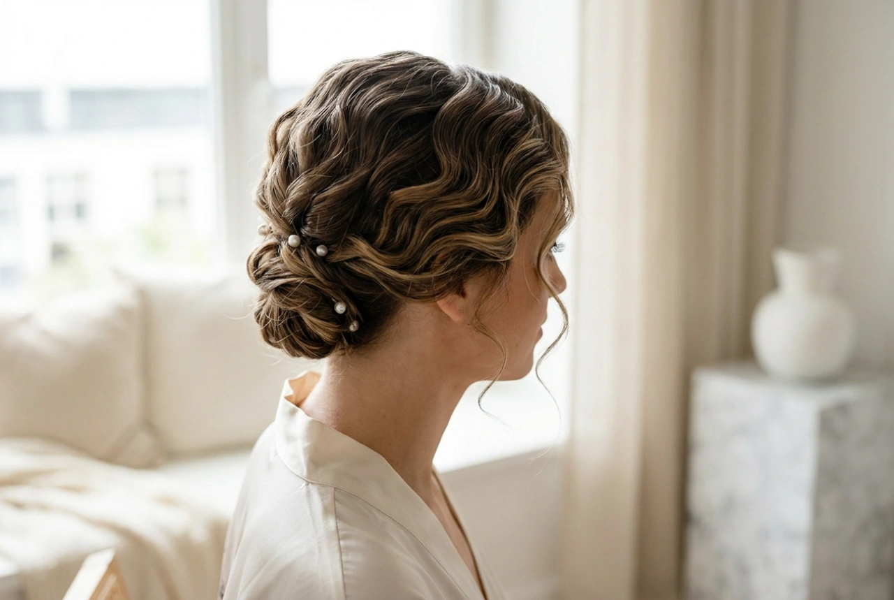 Peinado corto para boda: recogidos rápidos y ondas duraderas