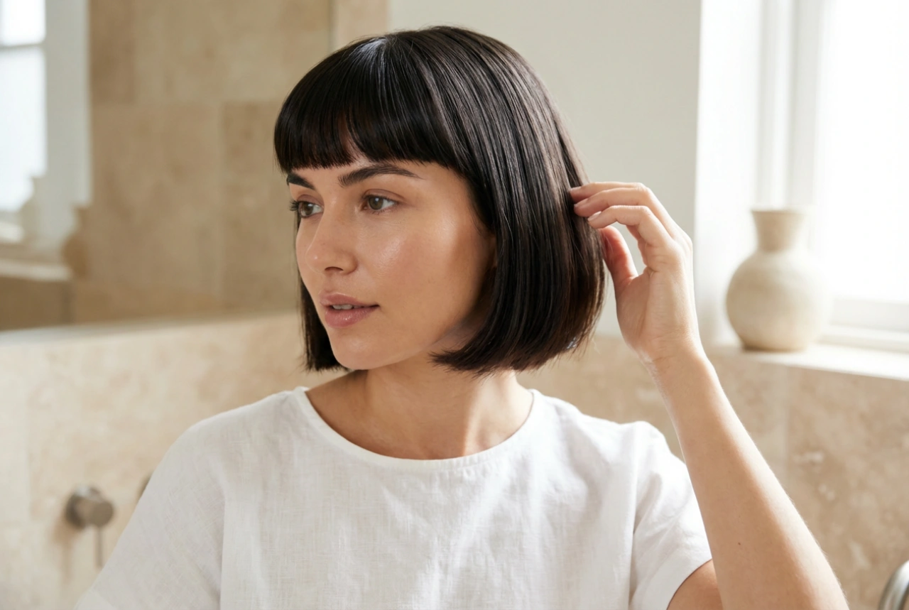 Flequillo corto: peinado diario y control del crecimiento