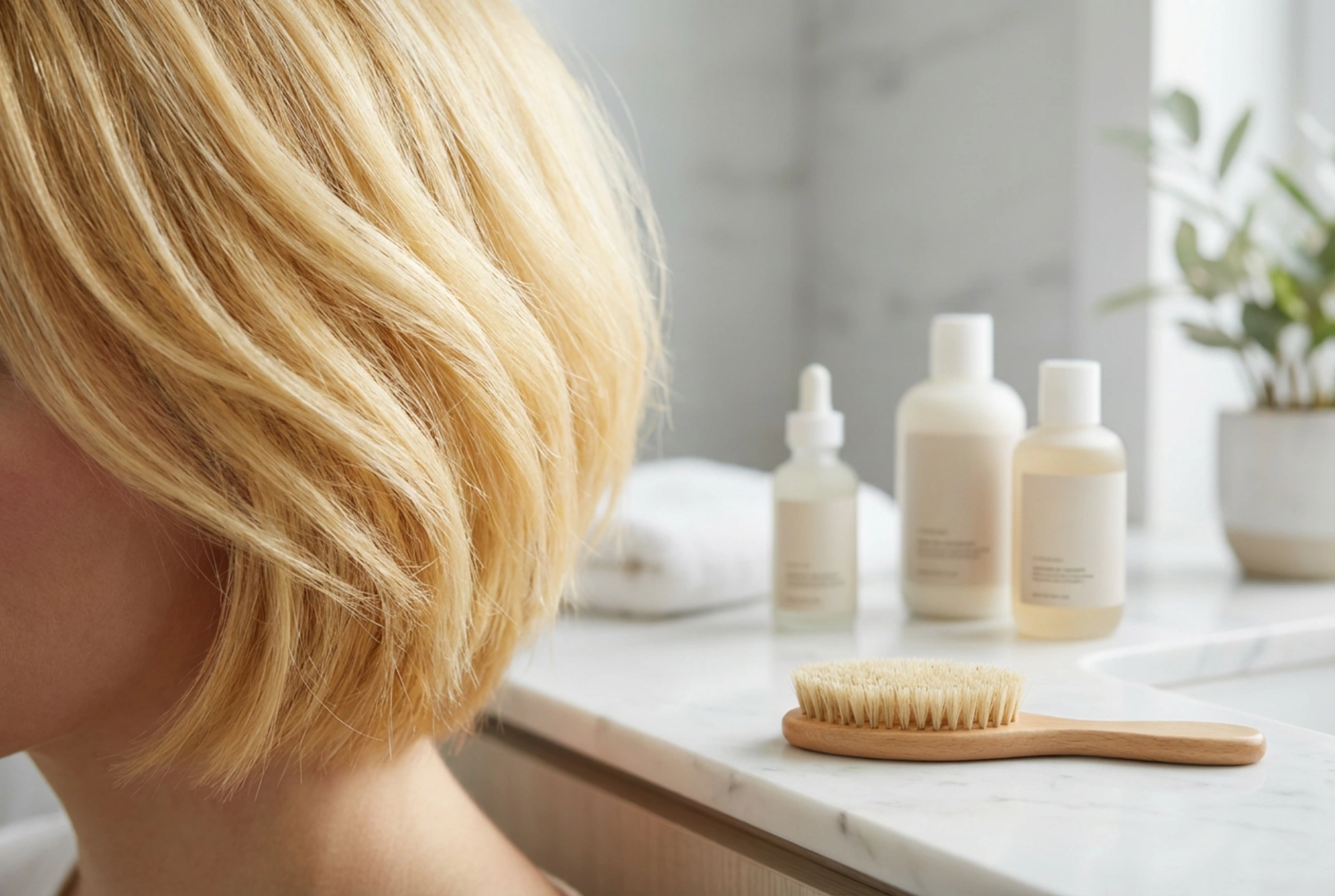 Cabello rubio corto para mujeres: cuidado del color y peinado rápido