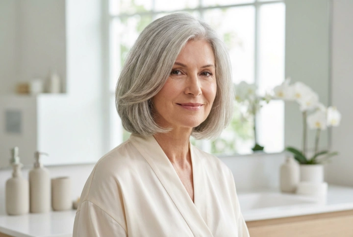 Peinados de mujer para cabello canoso: cortes, volumen y estilismo brillante