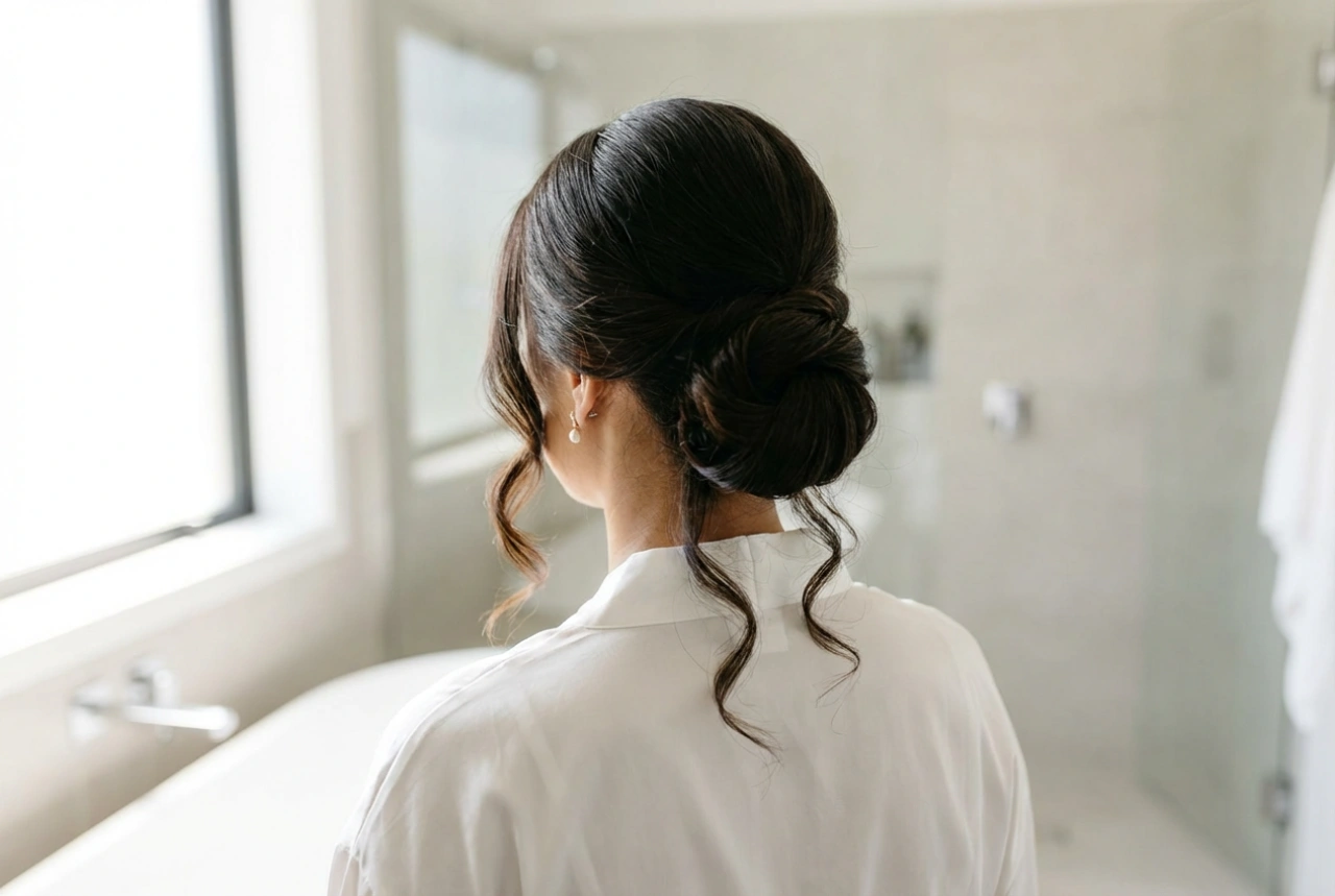 Peinado rápido para bodas: semirecogidos elegantes, rizos y moño bajo