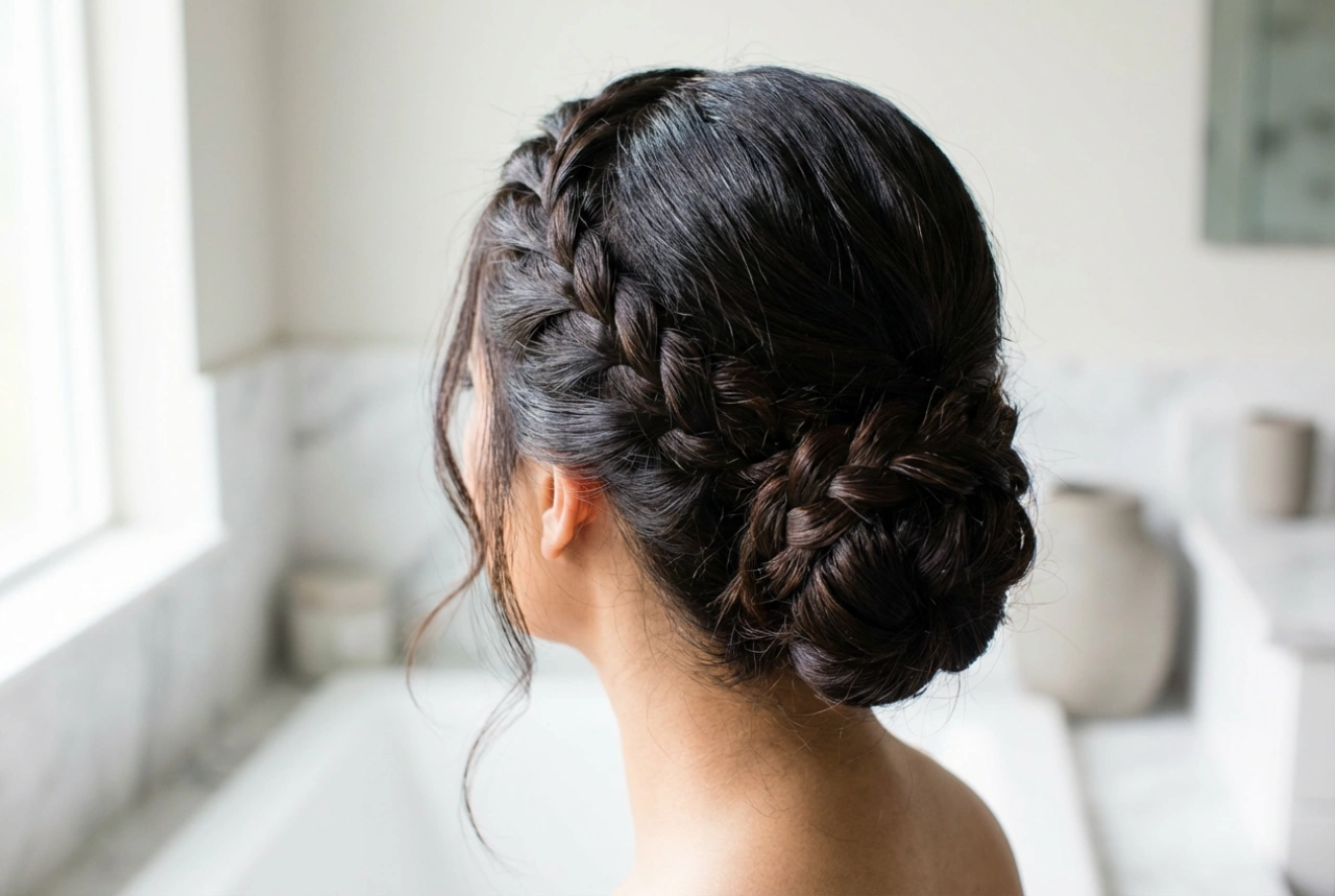 Peinados recogidos con trenzas: tres opciones fáciles y técnicas de fijación
