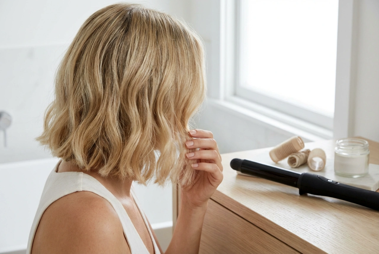 Ondas en el pelo corto: rizador, plancha y métodos sin calor
