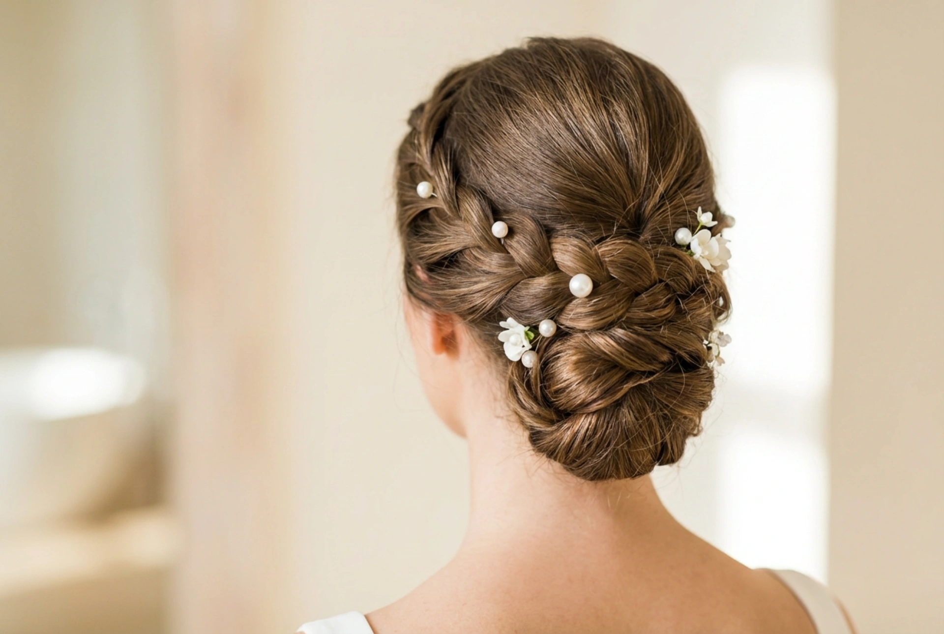 Peinado de novia: preparación del cabello, recogido y fijación