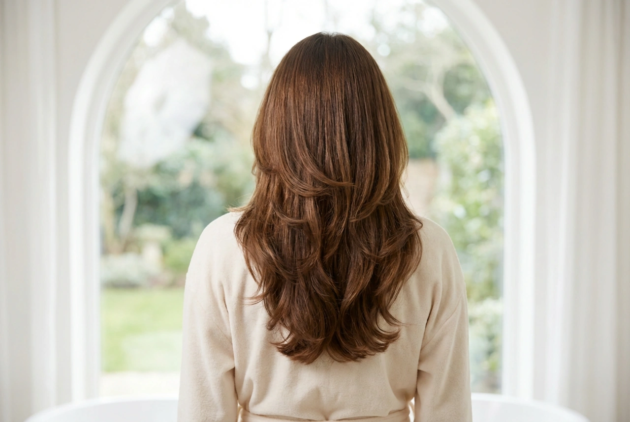 Cabello largo capeado con flequillo: cómo combinar capas y peinarlo
