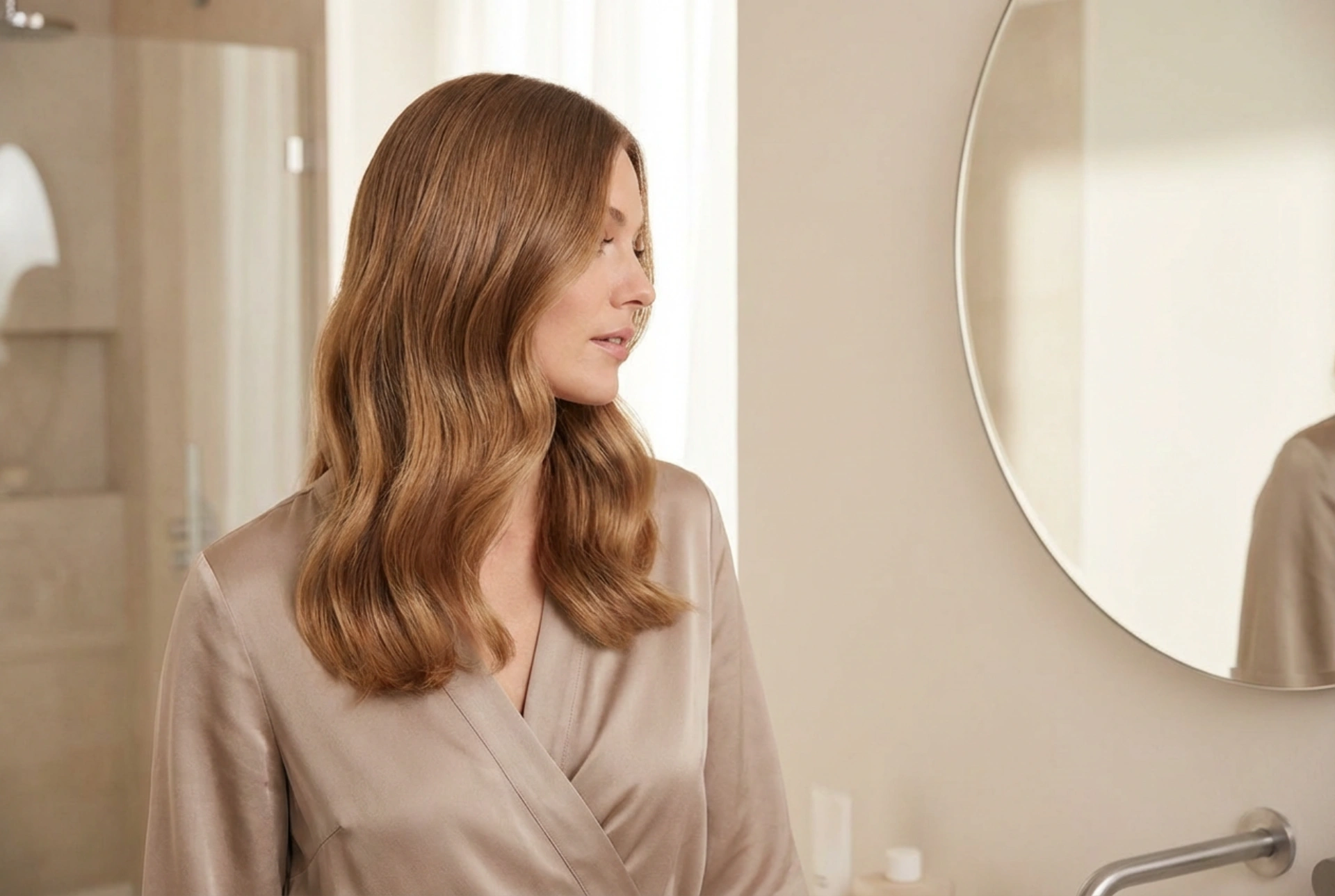 Ondas para una boda en cabello de longitud media: durabilidad y un acabado suave