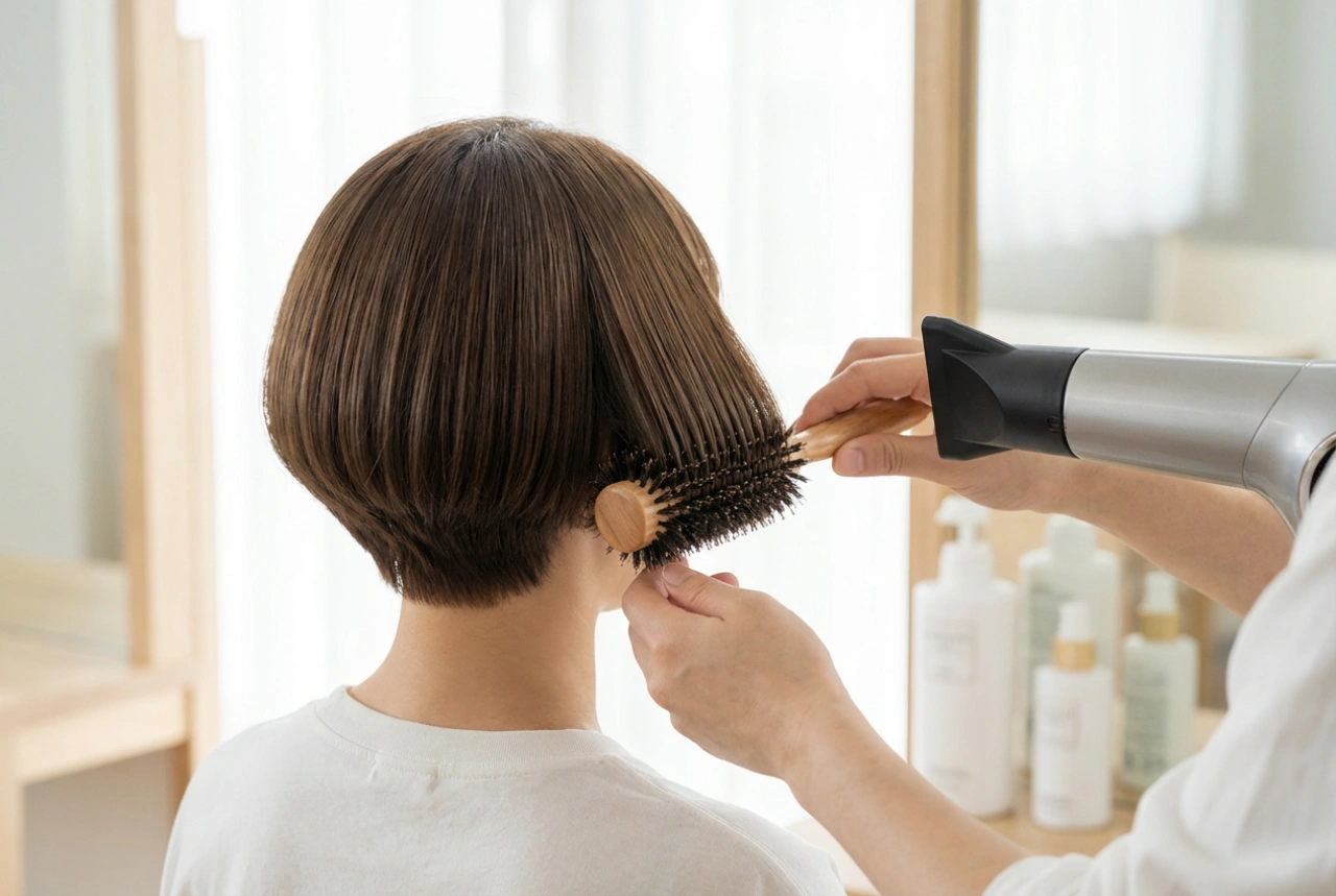Cómo Peinar la Nuca: El Corte Hongo con Secador y Cepillo