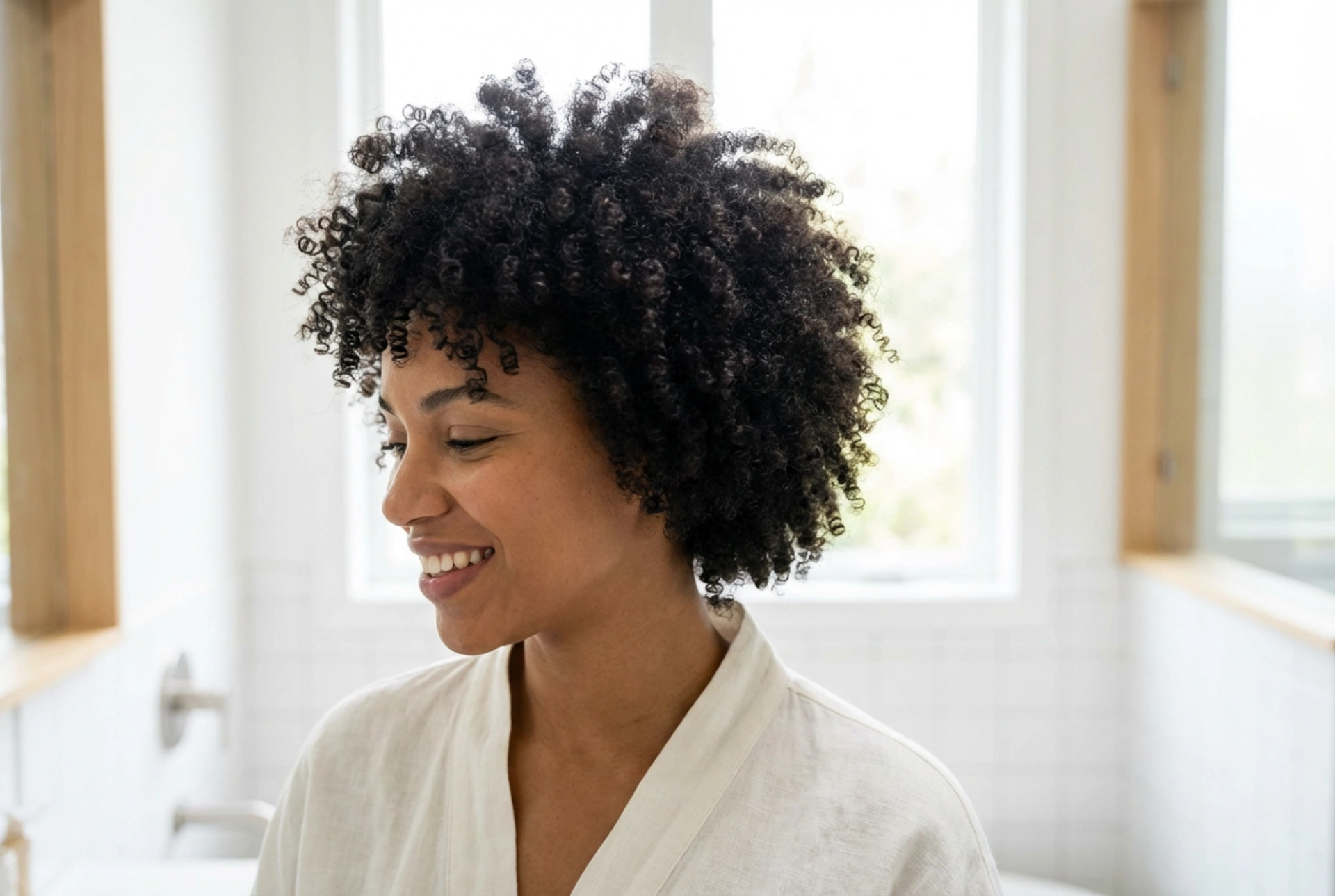 Definición y elasticidad: peinado para cabello corto y rizado