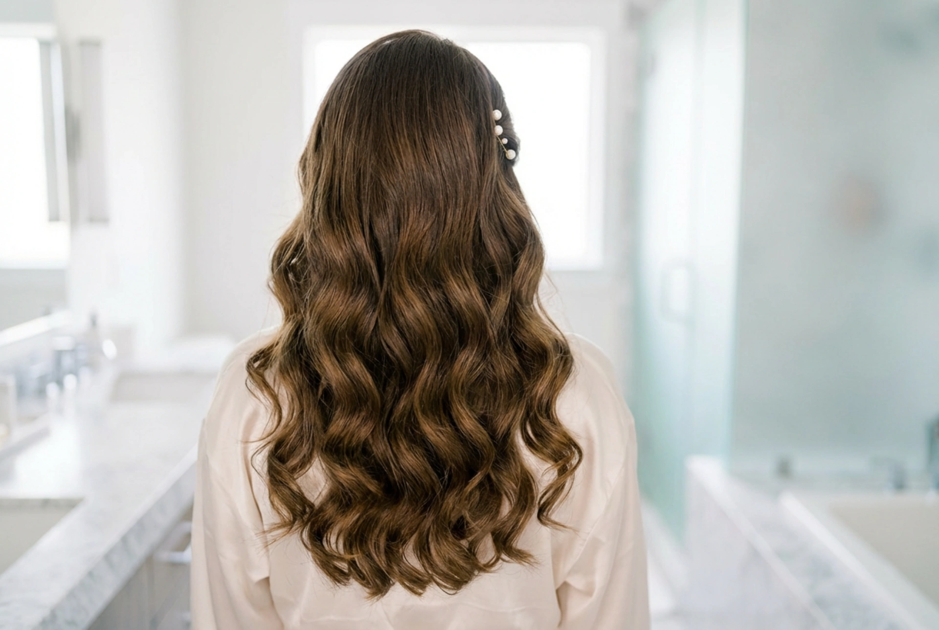 Fijación y volumen: peinado de boda para cabello largo