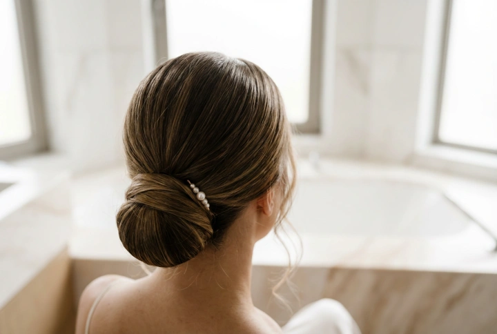 Peinado de novia: moño bajo, pulido o romántico paso a paso