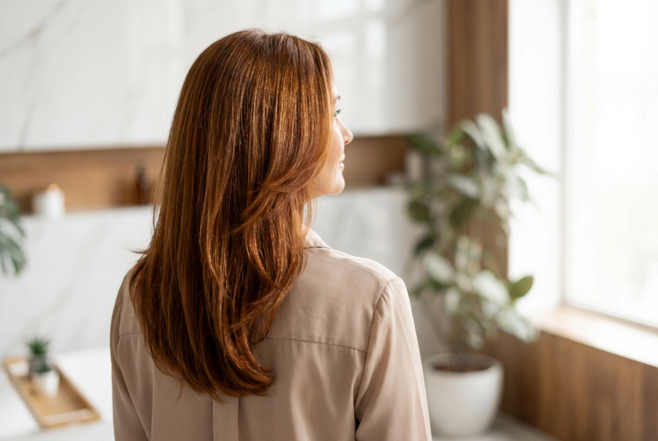 Capas y brillo: peinados para mujeres de 50 años con pelo largo
