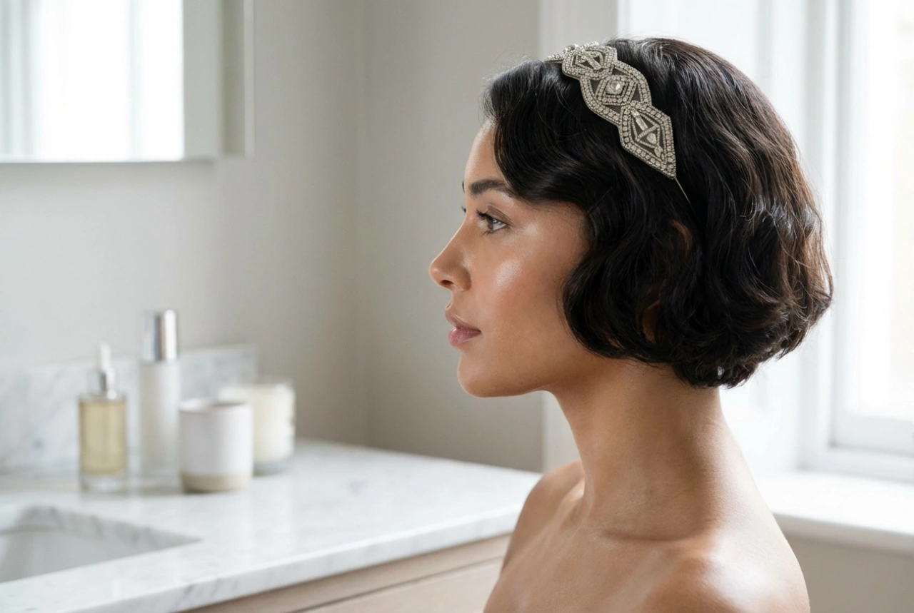 Peinados de los años 20 para cabello corto: bob, ondas y diademas con carácter
