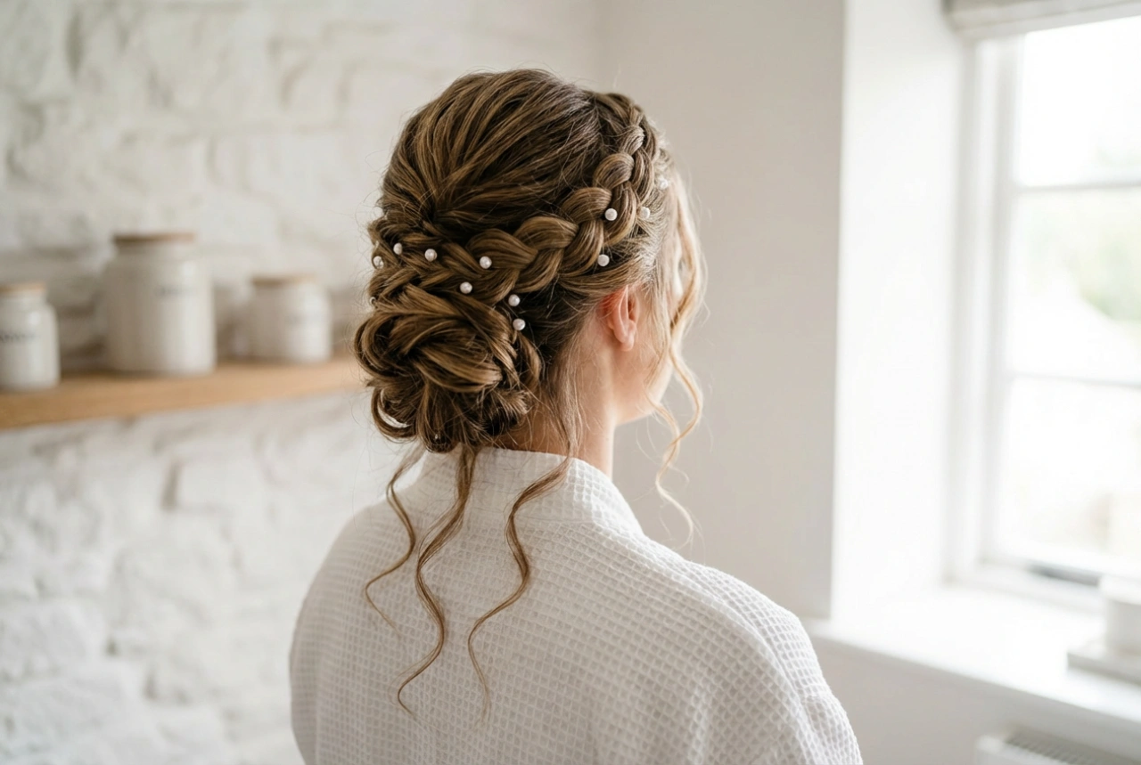 Peinados de boda para cabello largo: recogidos románticos