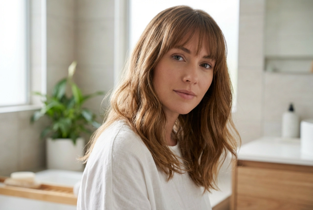Cabello de longitud media con flequillo: pasos, productos y fijación