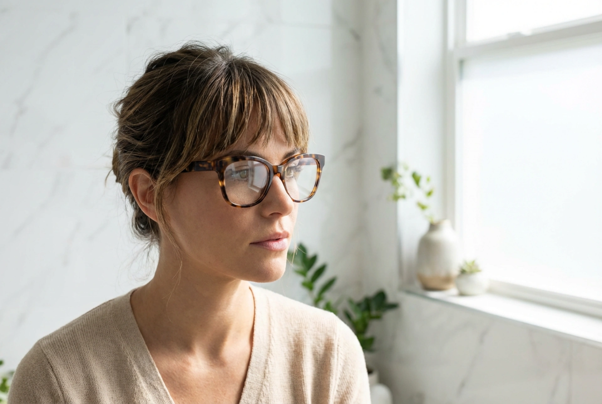 Flequillo con gafas: cómo elegir la forma de la montura y el estilo de peinado