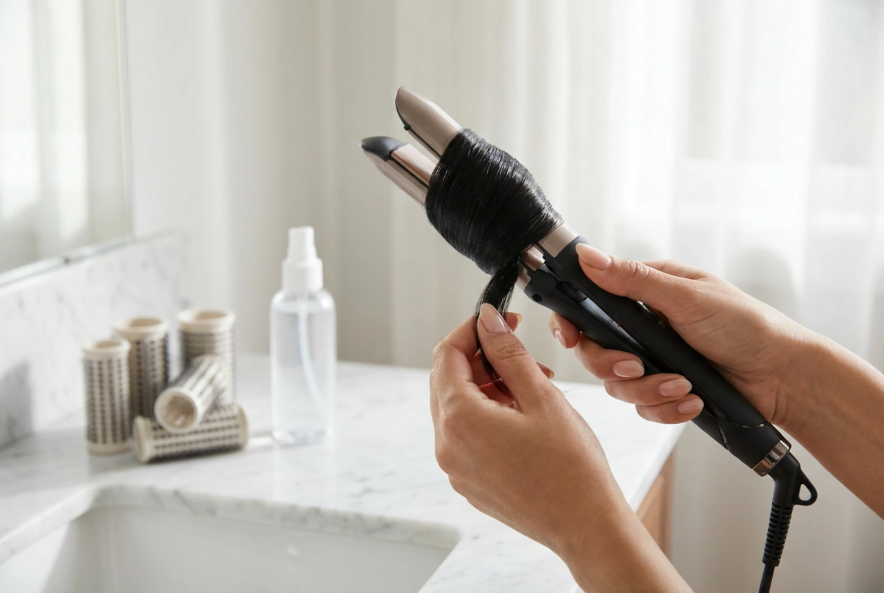 En la práctica: rizadores de pelo, elección del diámetro y fijación