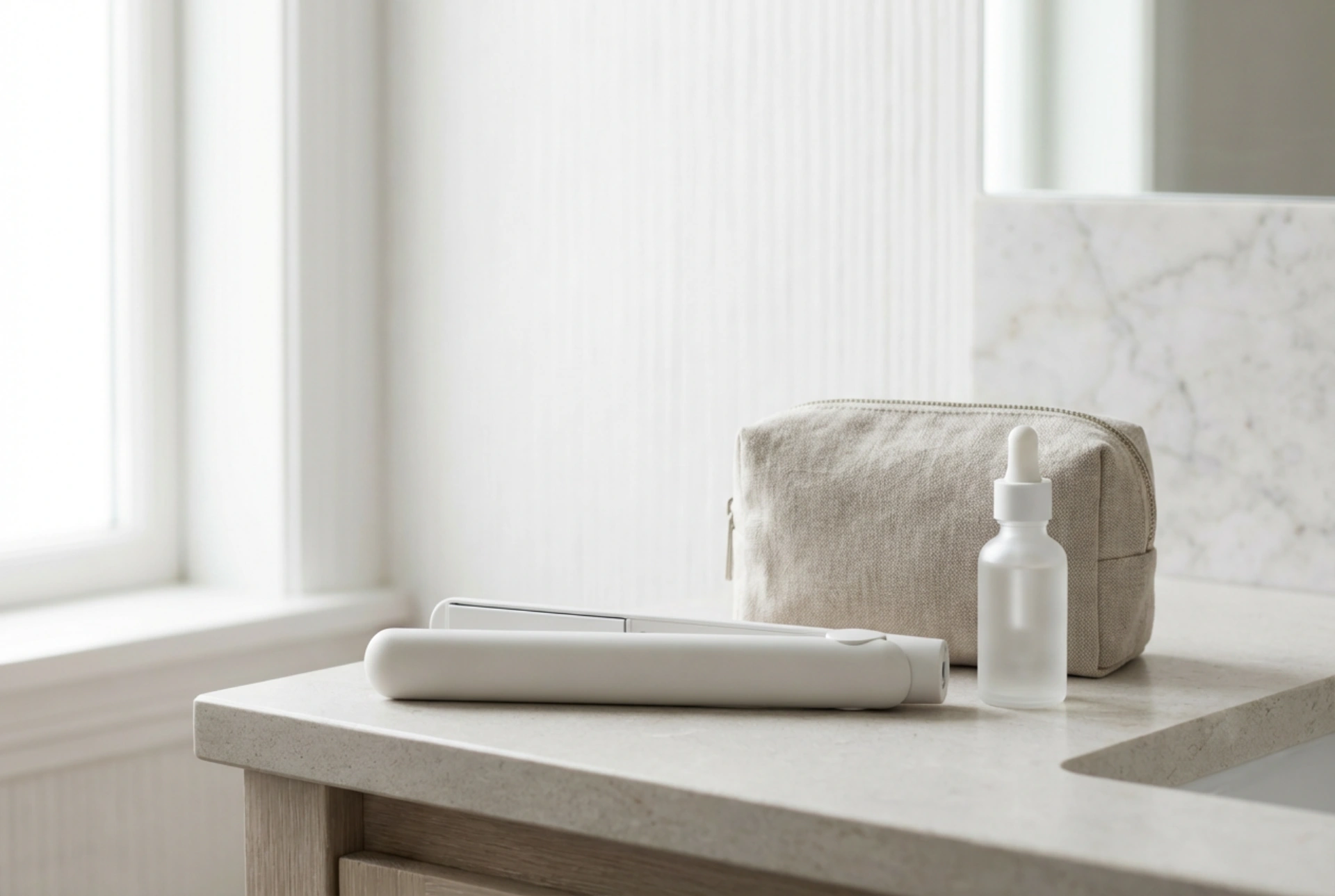 Mini plancha de pelo: peinar mechones cortos y flequillo, seguridad en los viajes