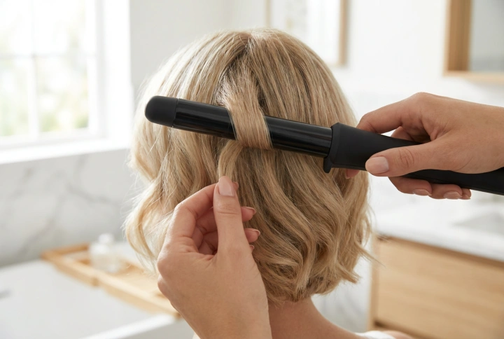 Rizador para cabello corto: diámetro, direcciones de rizado y trabajo en la nuca