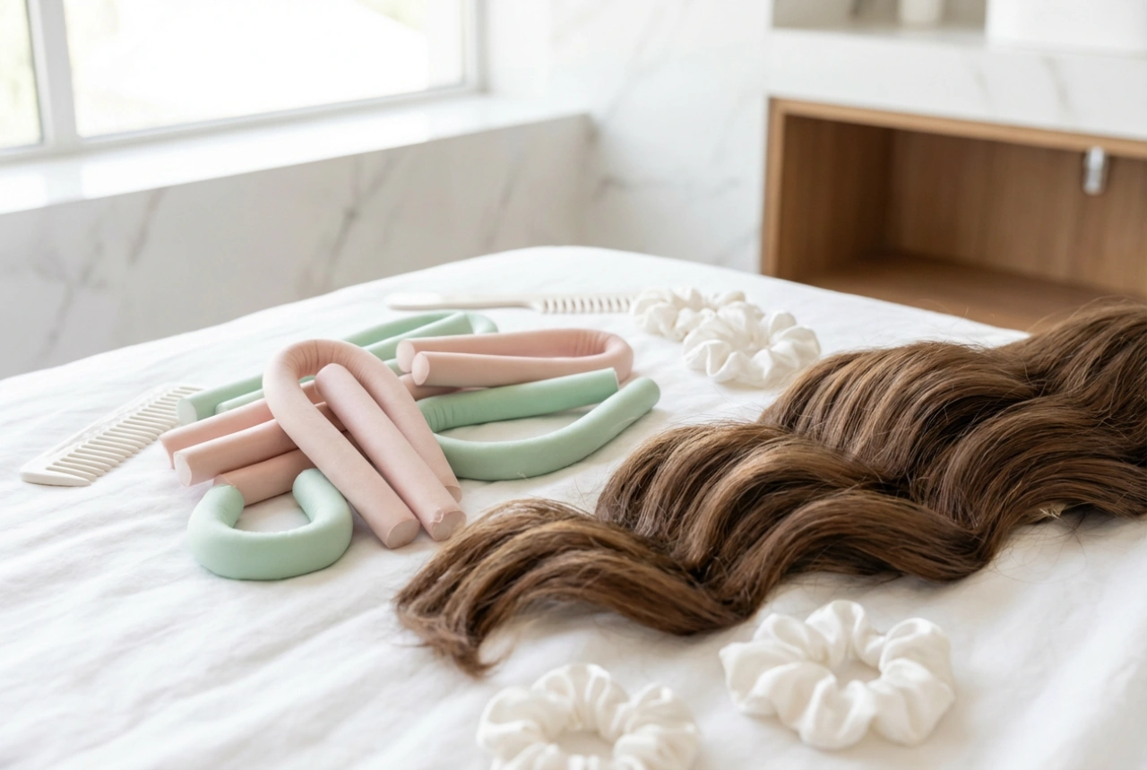 Rulos gruesos para el cabello: volumen y ondas grandes sin calor