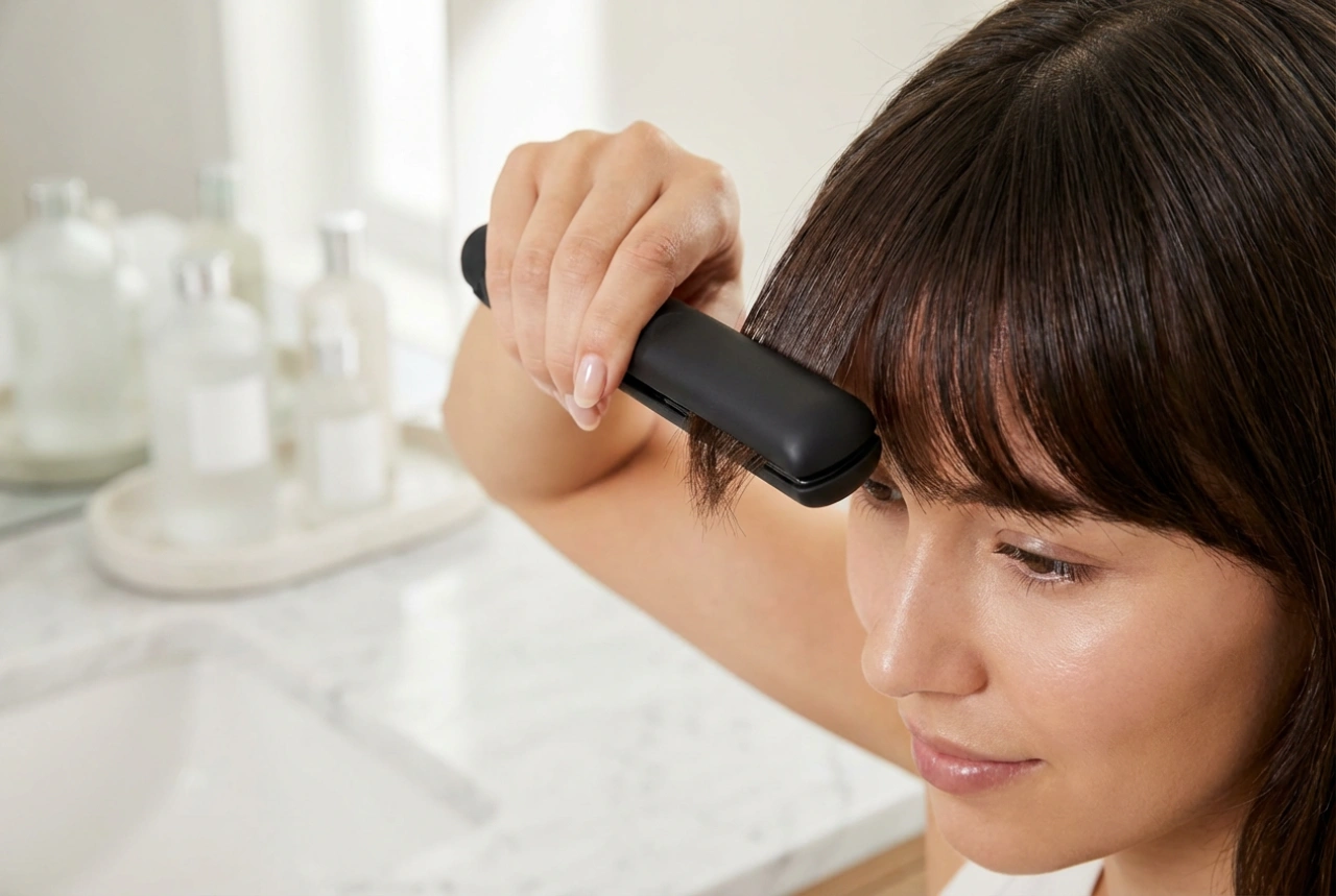 Mini plancha de pelo: estilizado preciso para flequillos y mechones cortos