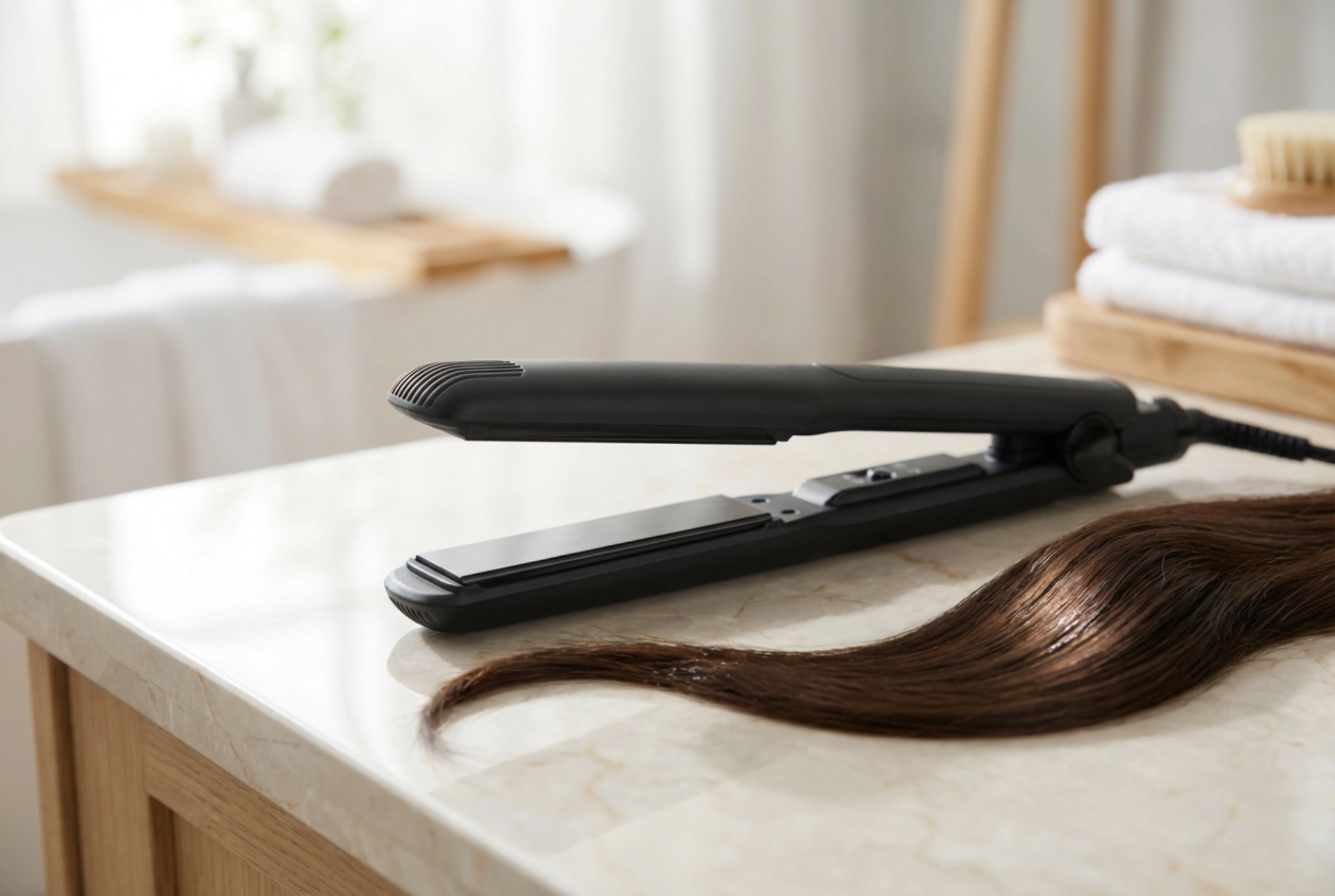 Plancha de pelo profesional: placas basculantes, temperatura y protección