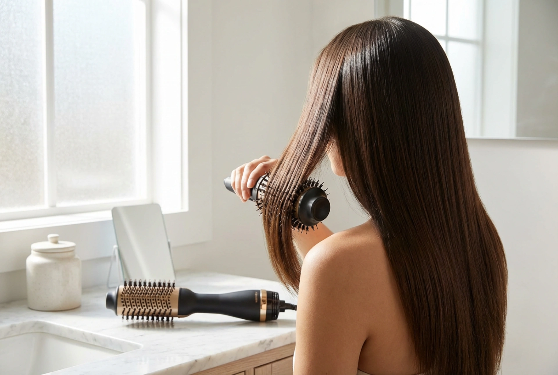 Cepillo secador con ionización: volumen suave sin electricidad estática