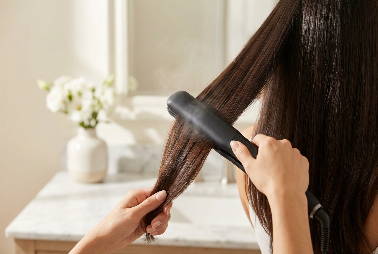 Plancha de pelo a vapor: alisado delicado y protección de las puntas