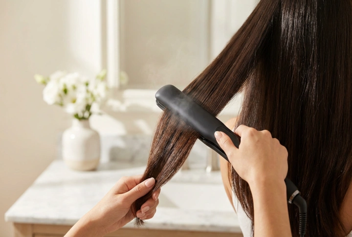 Plancha de pelo a vapor: alisado delicado y protección de las puntas