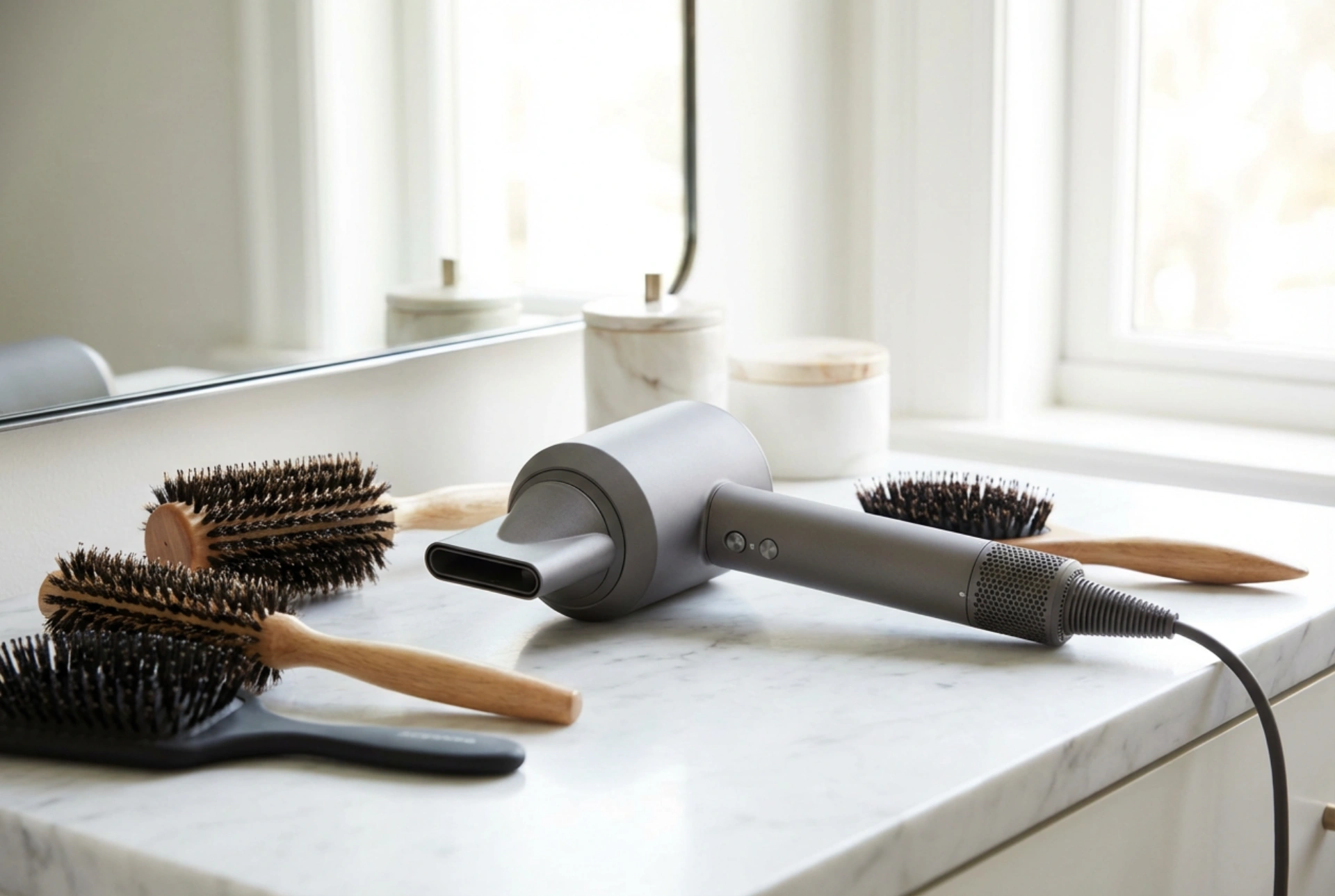 Secador para peinar el cabello: concentrador, cepillos y técnica de modelado