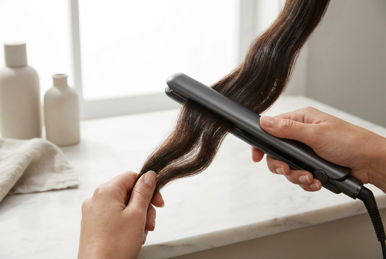 Ondas rotas con plancha: seccionar, doblar y enfriar los mechones