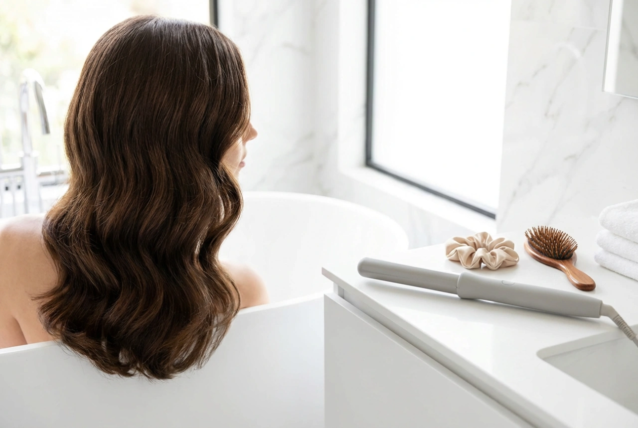 Ondas en el pelo largo: métodos con y sin calor